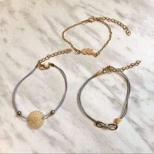 🎉 New 3 Piece Mandala Infinity Leaf Bracelet Set